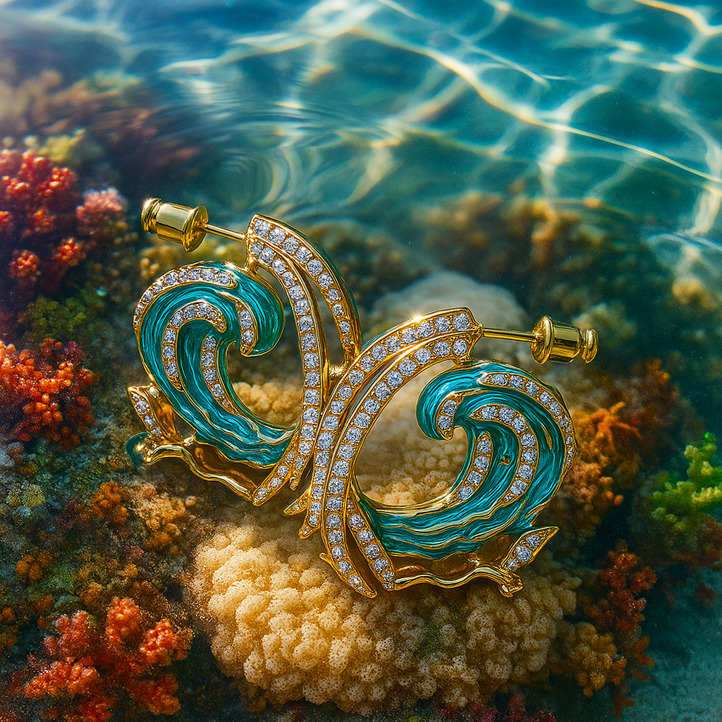 Ula | Ocean Oath Earrings: Waves of Elegance