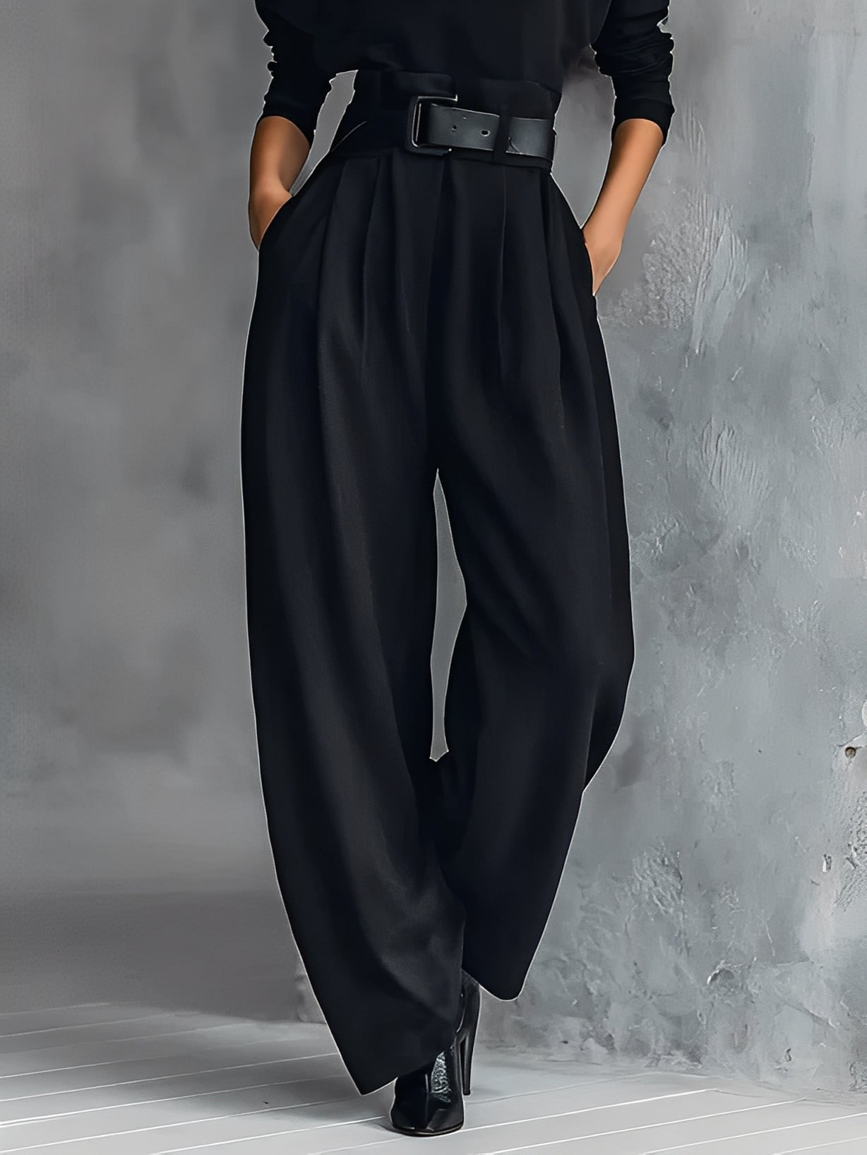 Maria | Turtleneck Top and Straight-Leg Pants Set