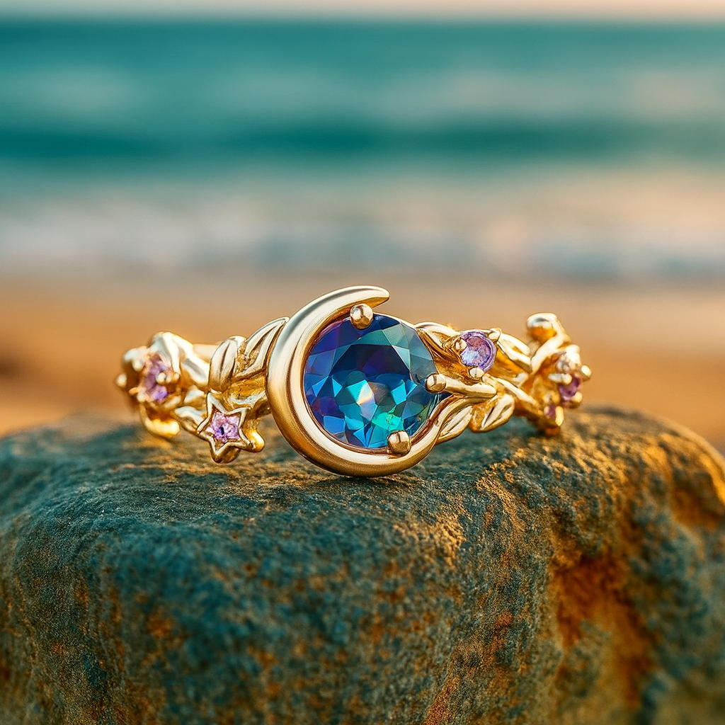 Lunar Whisper Ring: Celestial Elegance Unveiled