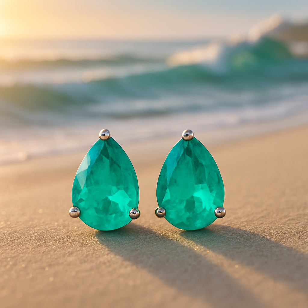 Azure Dreams – Radiant Teardrop Earrings