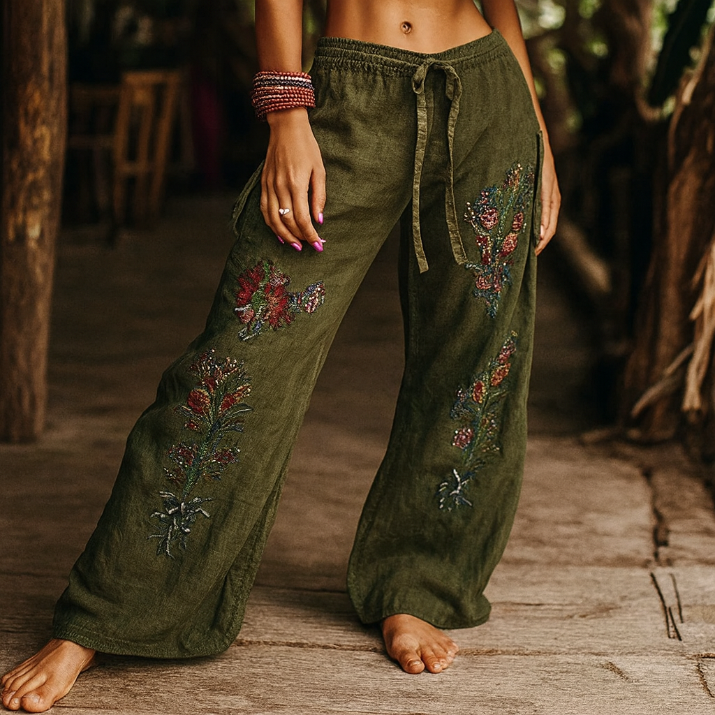 Gwenyth | Boho Wide-Leg Trousers