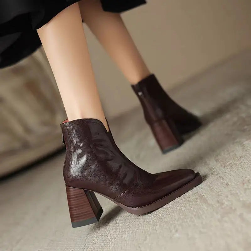 Aphixta Plush Ankle Boots