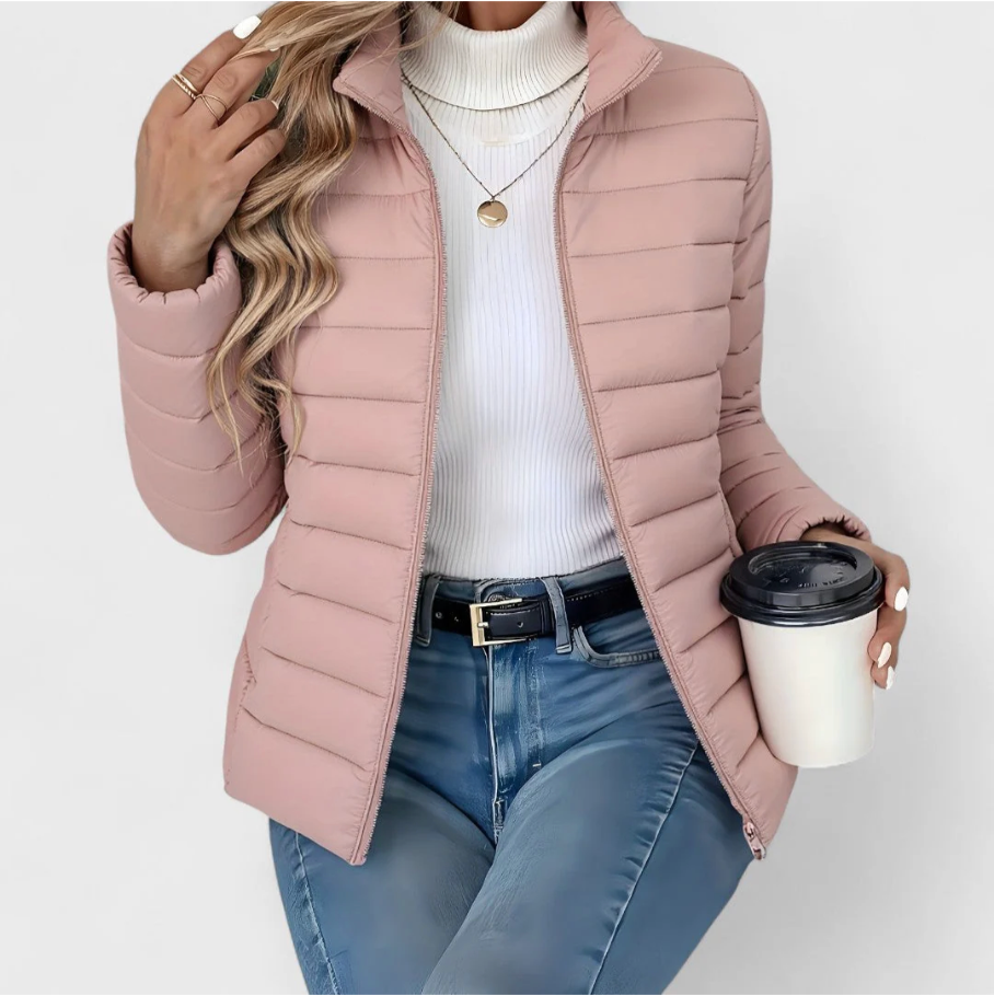 Simone - Elegant Long Jacket With Collar
