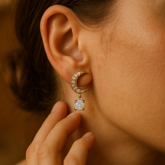 Ocean Glow Pearl Drop Earrings