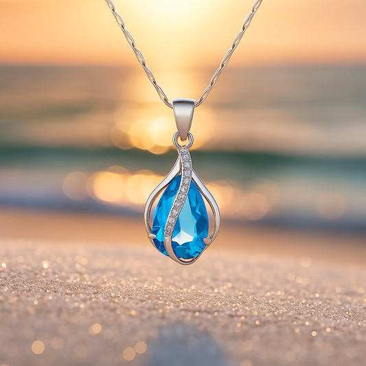 Luminous Blue Grace Necklace