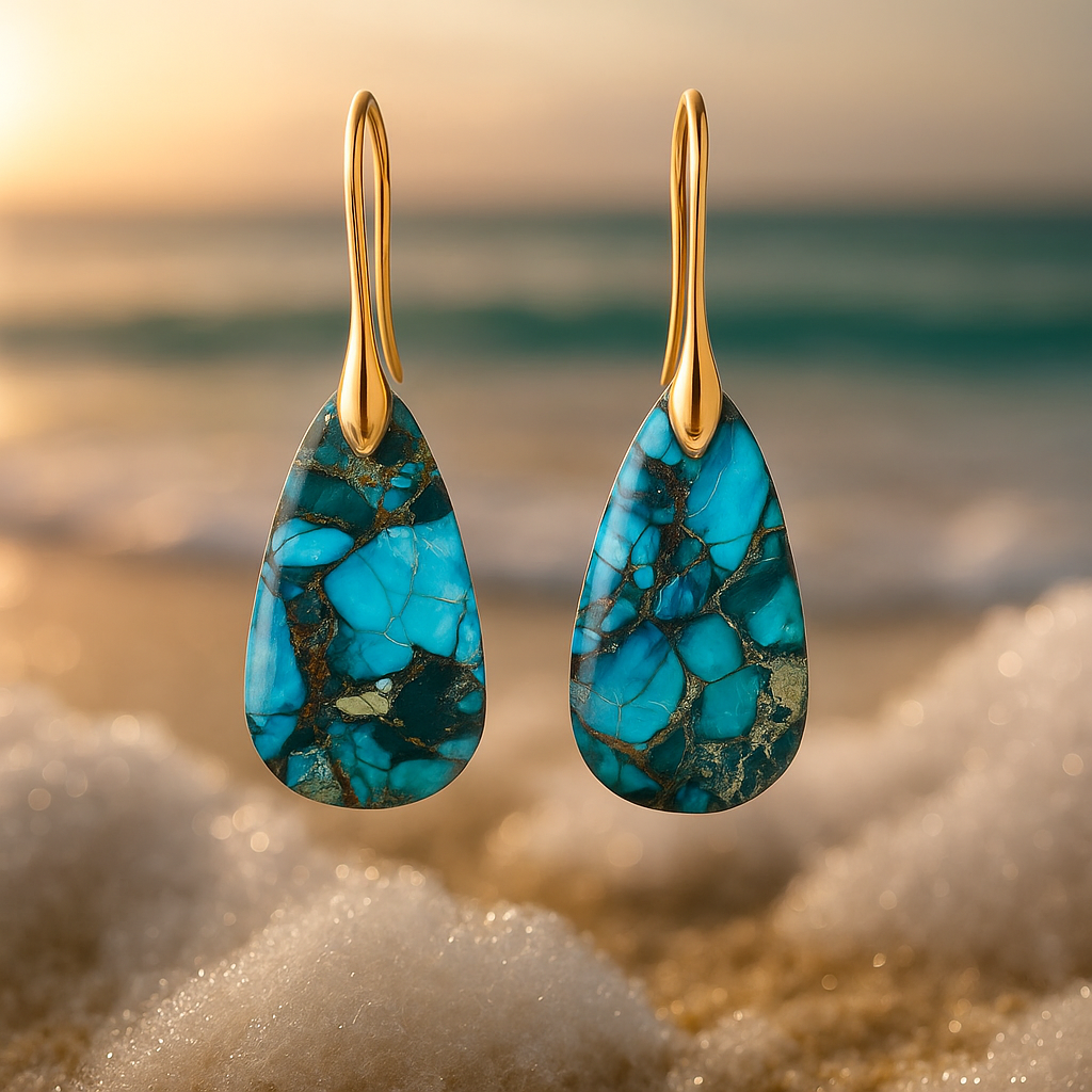 Turquoise Dream Earrings: Ocean Breeze Drops
