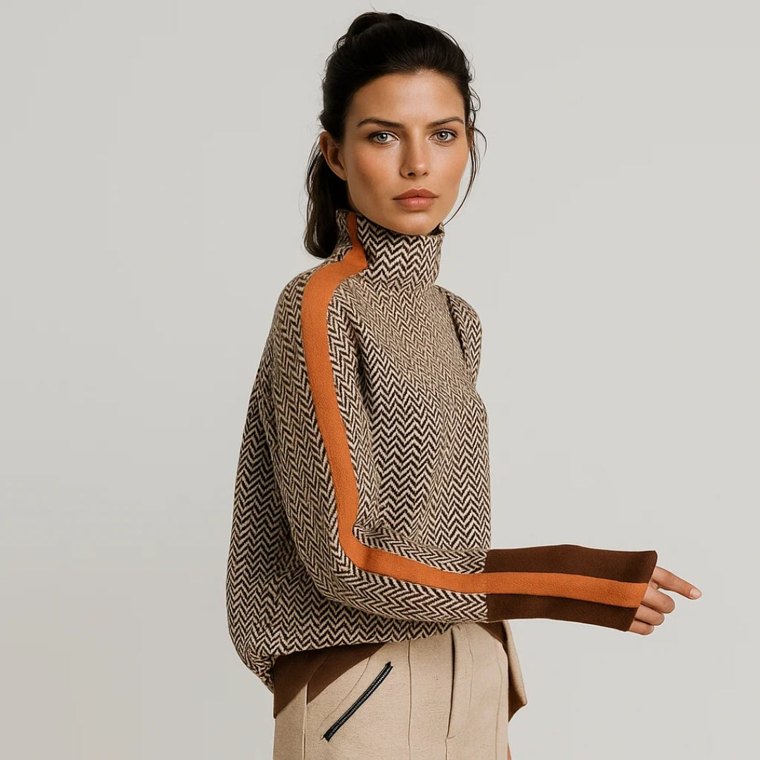 Anna | High Neck Knit Jumper