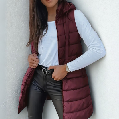Maurina - Casual Sleeveless Long Puffer Vest