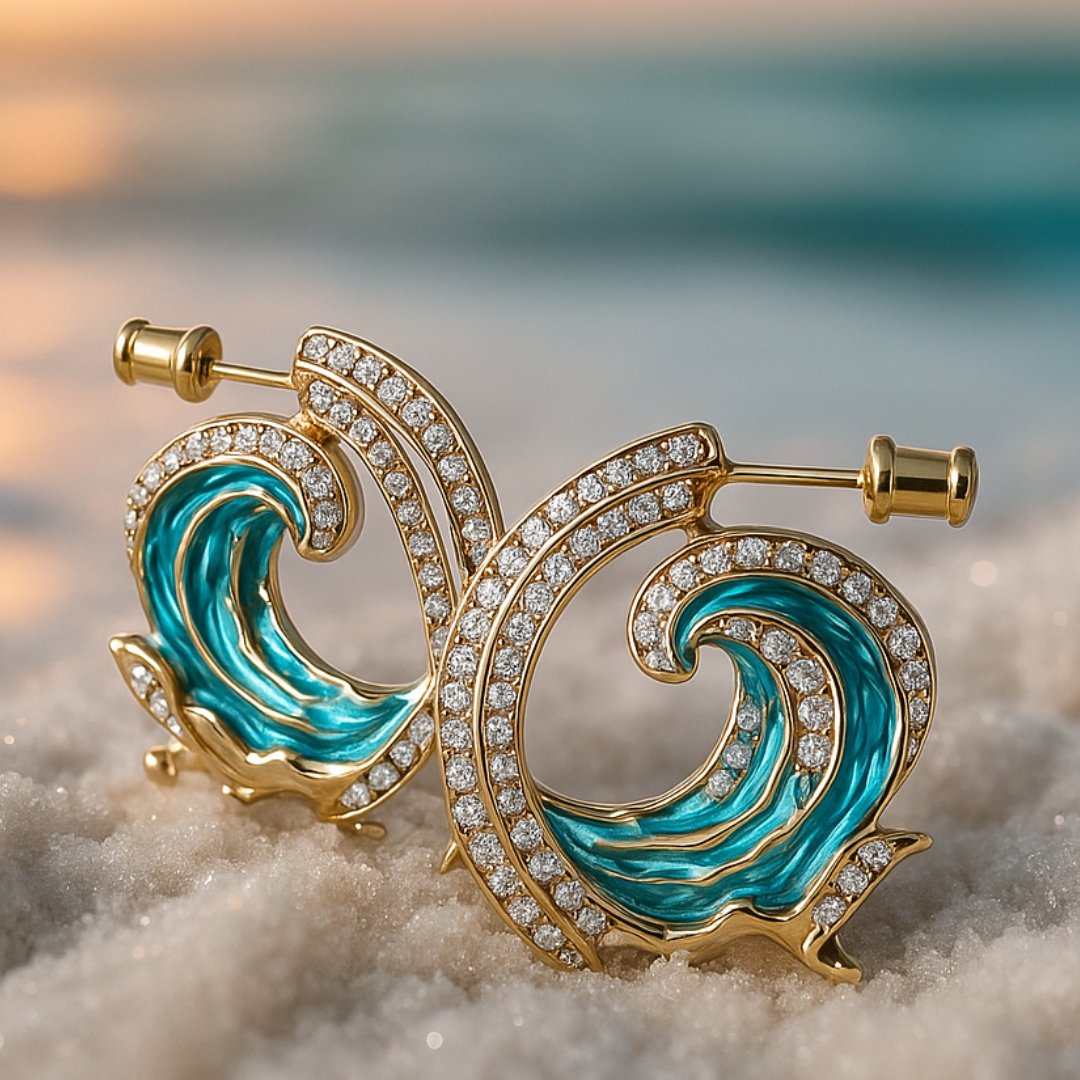 Ula | Ocean Oath Earrings: Waves of Elegance