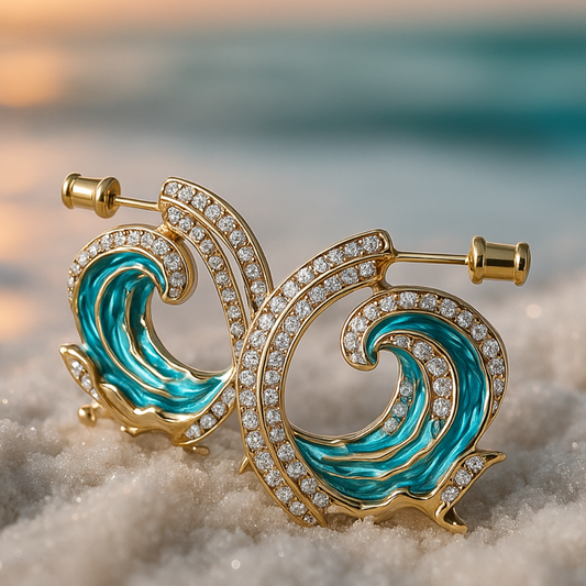 Ula | Ocean Oath Earrings: Waves of Elegance