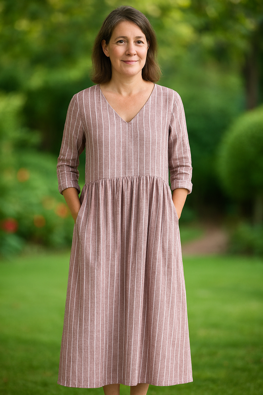 Dabria - Casual Classic Striped Dress