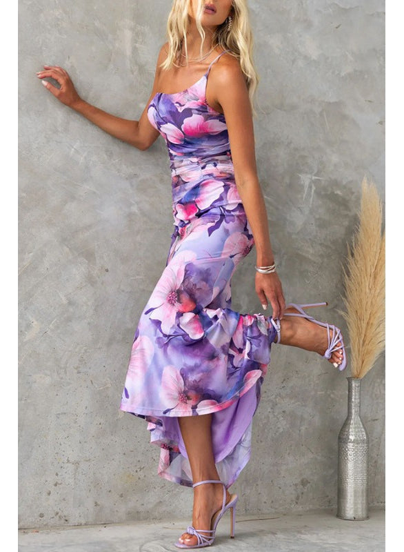 Elara Watercolour Maxi Dress