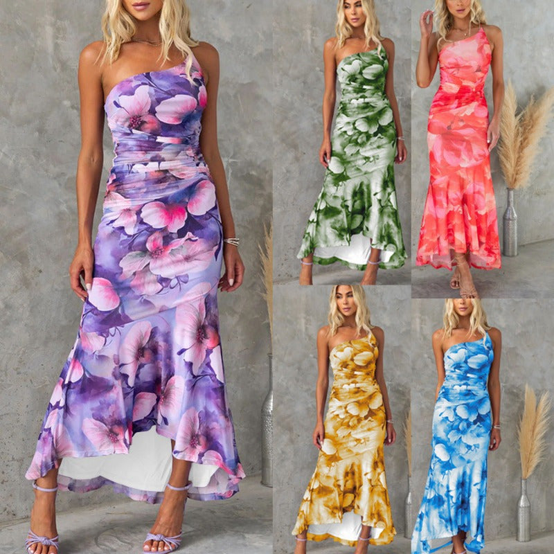 Elara Watercolour Maxi Dress