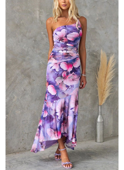 Elara Watercolour Maxi Dress
