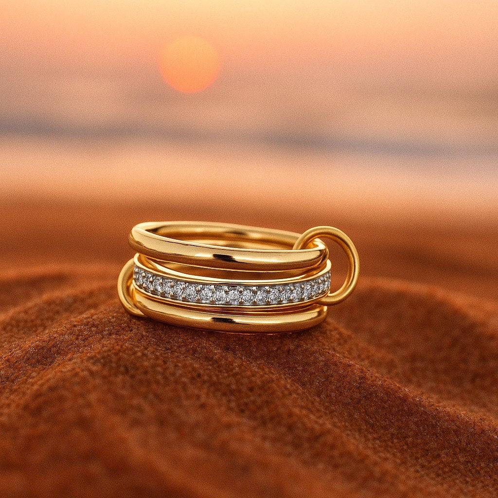 Trinity Sparkle Ring: Radiant Elegance Trio