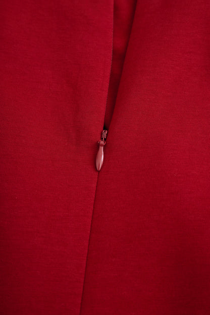 Ruby | Burgundy Sleeveless Midi Dress