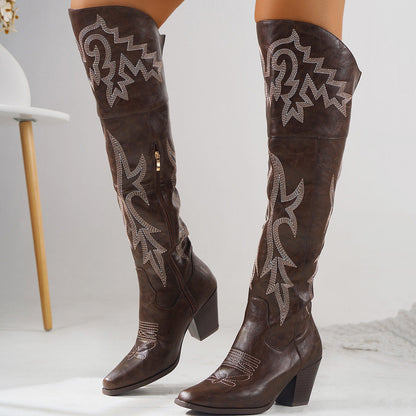 Cheyenne | Classic Over-the-Knee Cowboy Boots