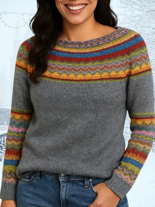 Retro-Inspired Pullover | Gray