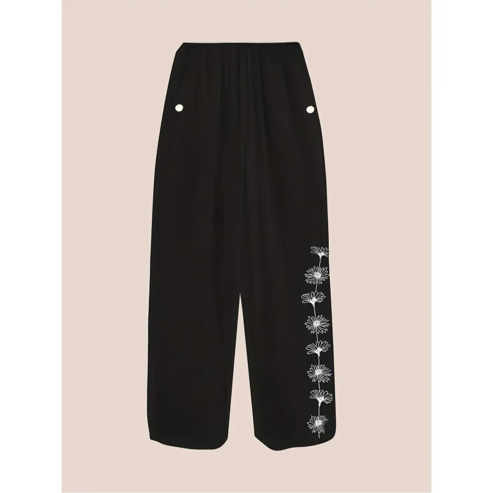 Jayla | Artistic Print Trousers