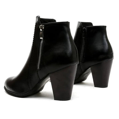 Retro Chunky Heel Boots