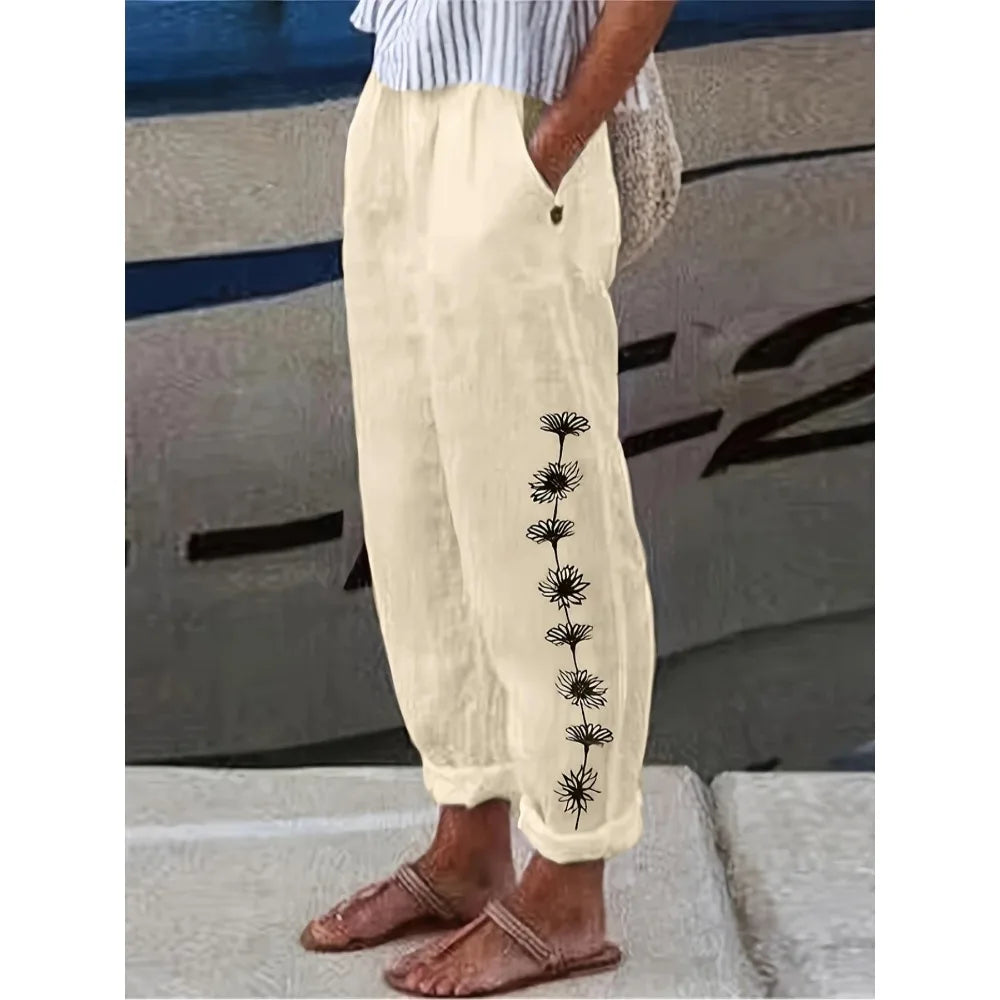 Jayla | Artistic Print Trousers