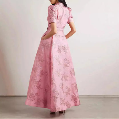 Roselle Embroidered Belted Dress