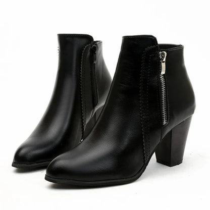 Retro Chunky Heel Boots
