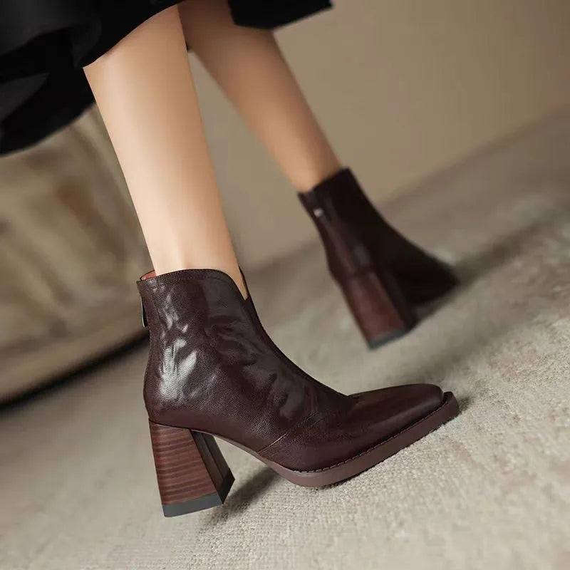 Aphixta Plush Ankle Boots