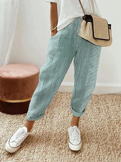 Anika | Striped Casual Relaxed Pants