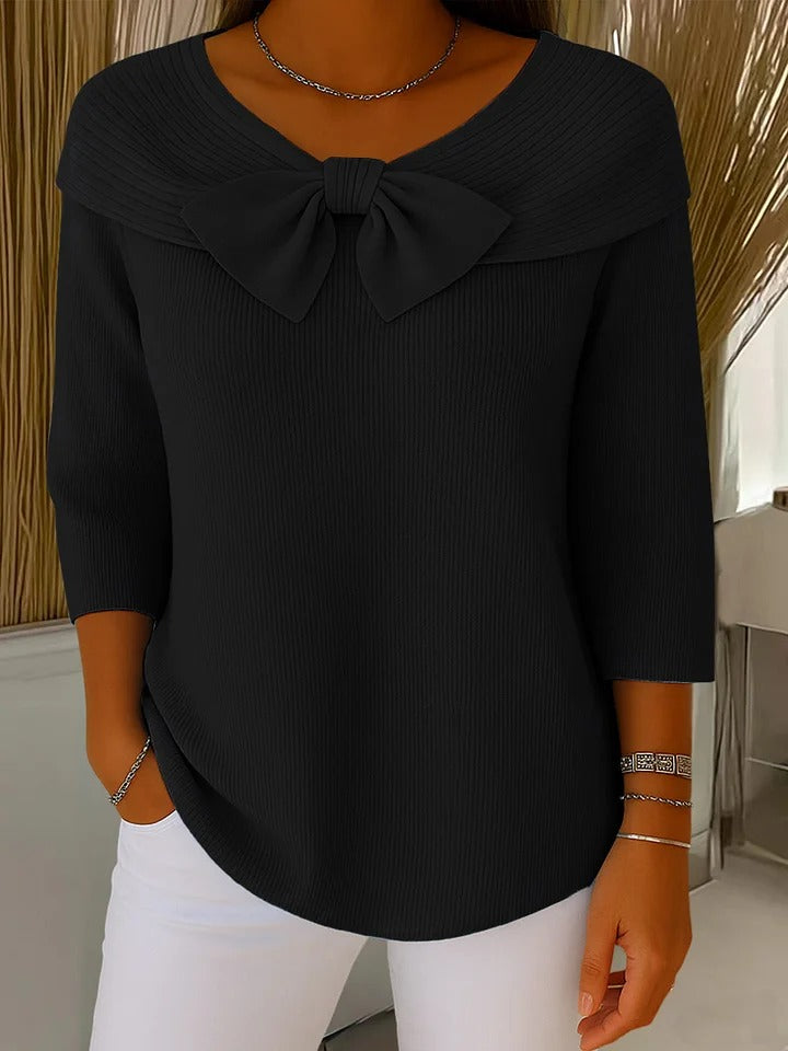 Aline | Soft & Elegant Sweater with Bow Detail