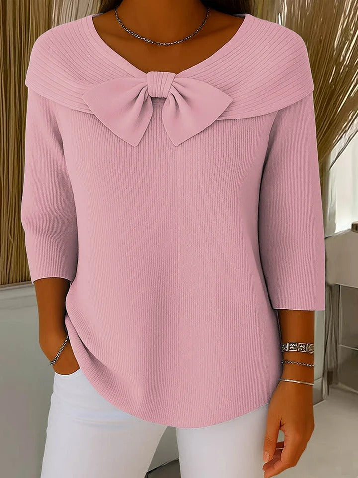 Aline | Soft & Elegant Sweater with Bow Detail