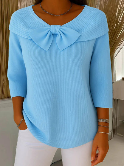 Aline | Soft & Elegant Sweater with Bow Detail