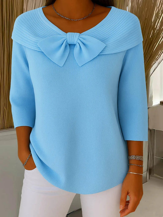 Aline | Soft & Elegant Sweater with Bow Detail