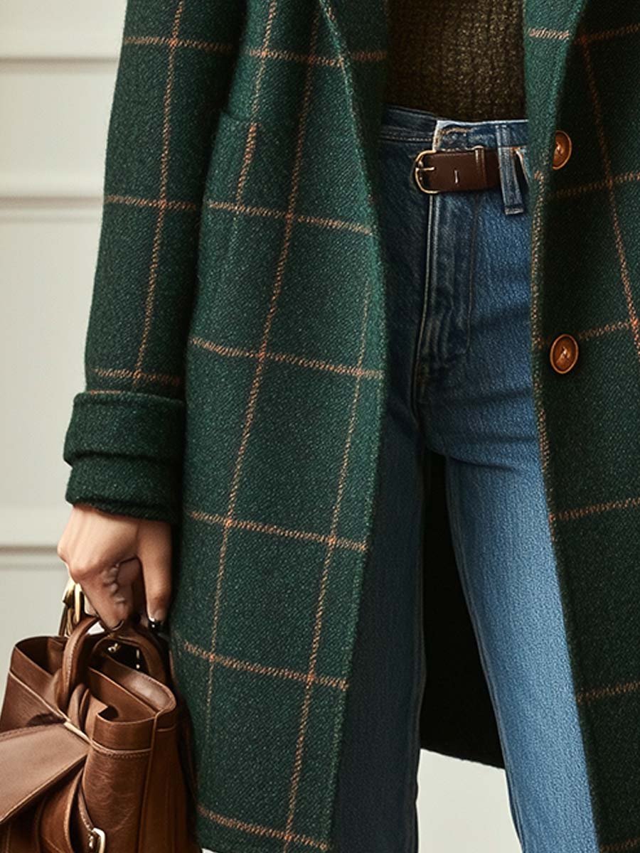 Luxury Retro Tweed Coat