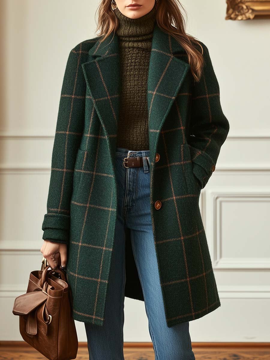 Luxury Retro Tweed Coat