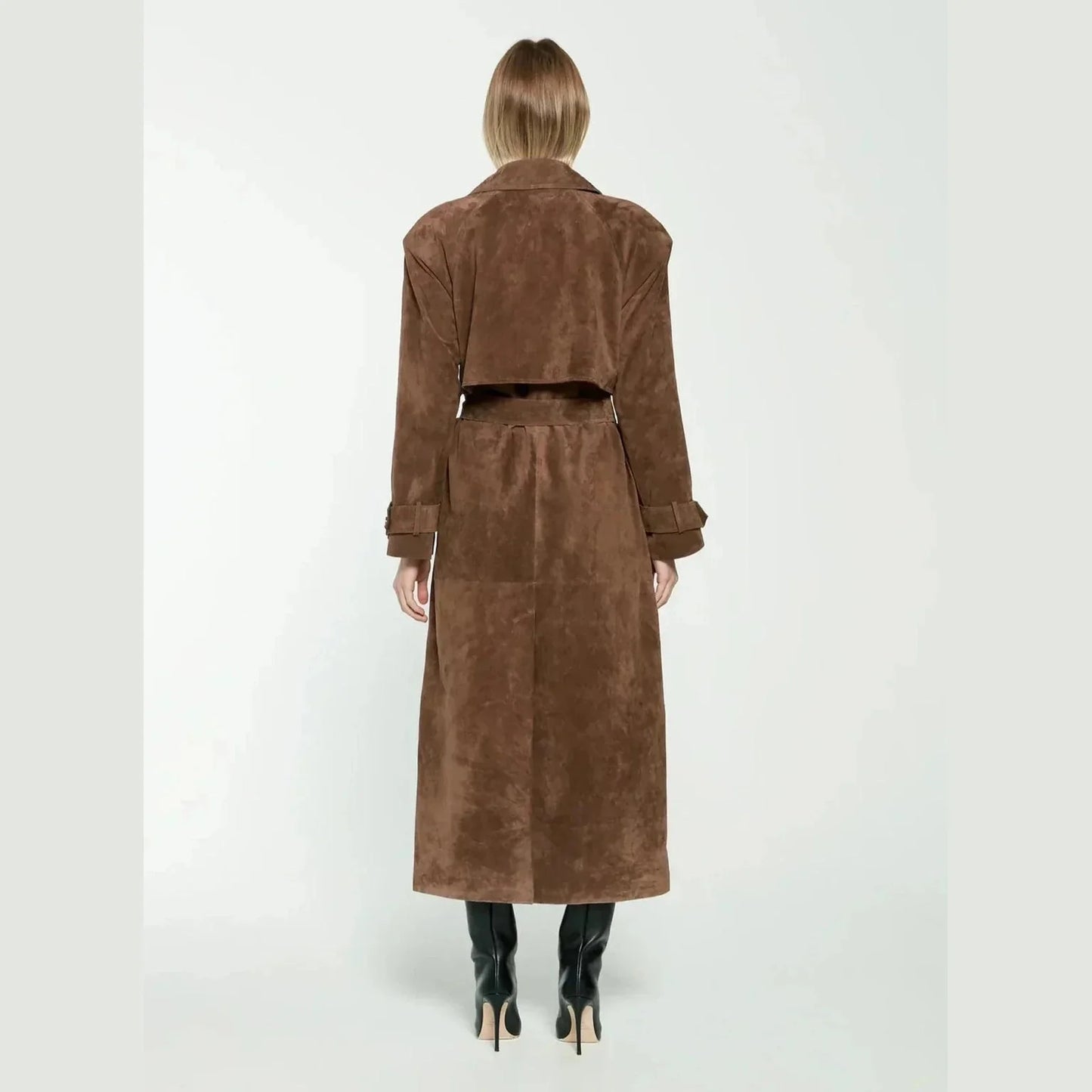 Harlow Suede Trench Coat