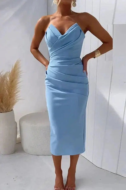 Francesca Pleated Bodycon Dress
