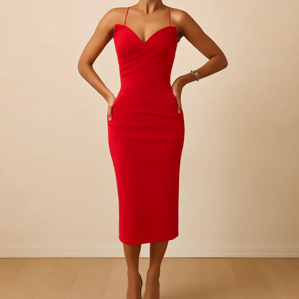 Francesca Pleated Bodycon Dress