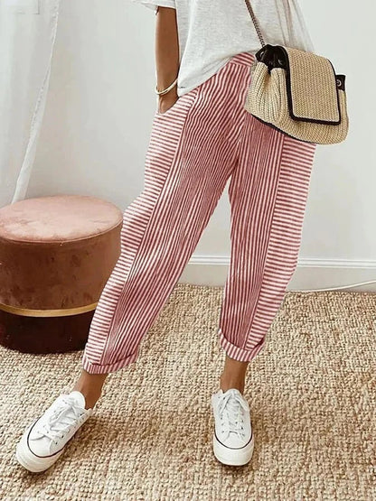 Anika | Striped Casual Relaxed Pants